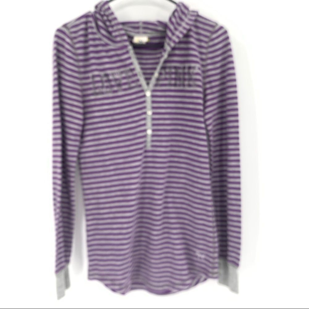 Pink Victoria's Secret Ribbed Hooded Henley